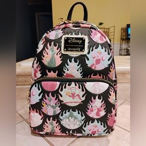 Loungefly Villains Pastel Flames AOP  Backpack